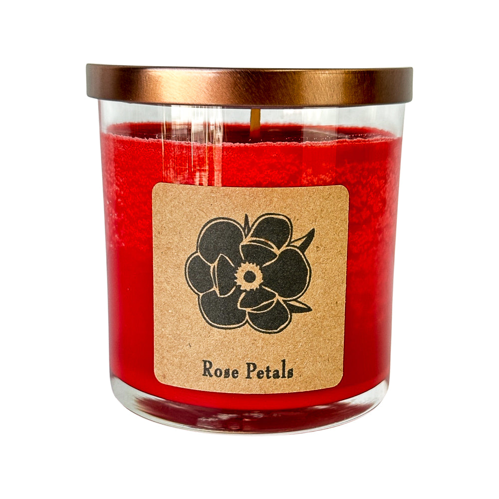 Rose Magic - Organic Rose Petals - Botanical Soy Candle